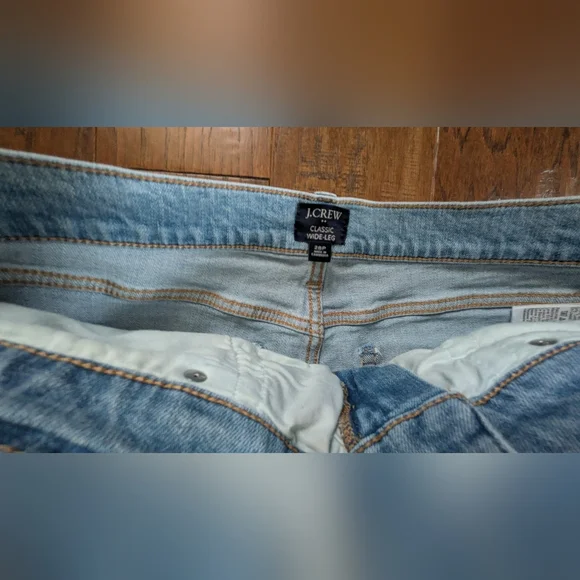 J. Crew Light Blue Classic Wide Leg Jeans - Picture 2 of 12